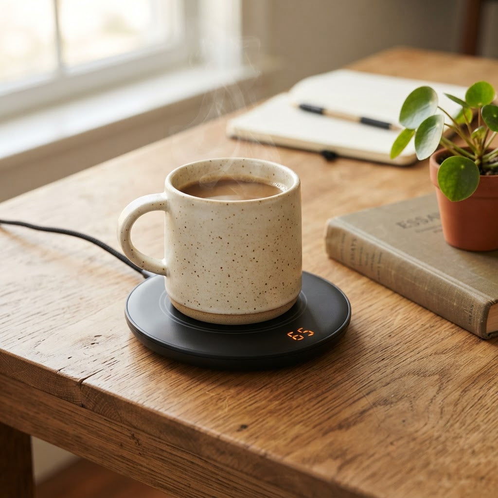 WarmHold smart mug warmer pad keeping coffee warm